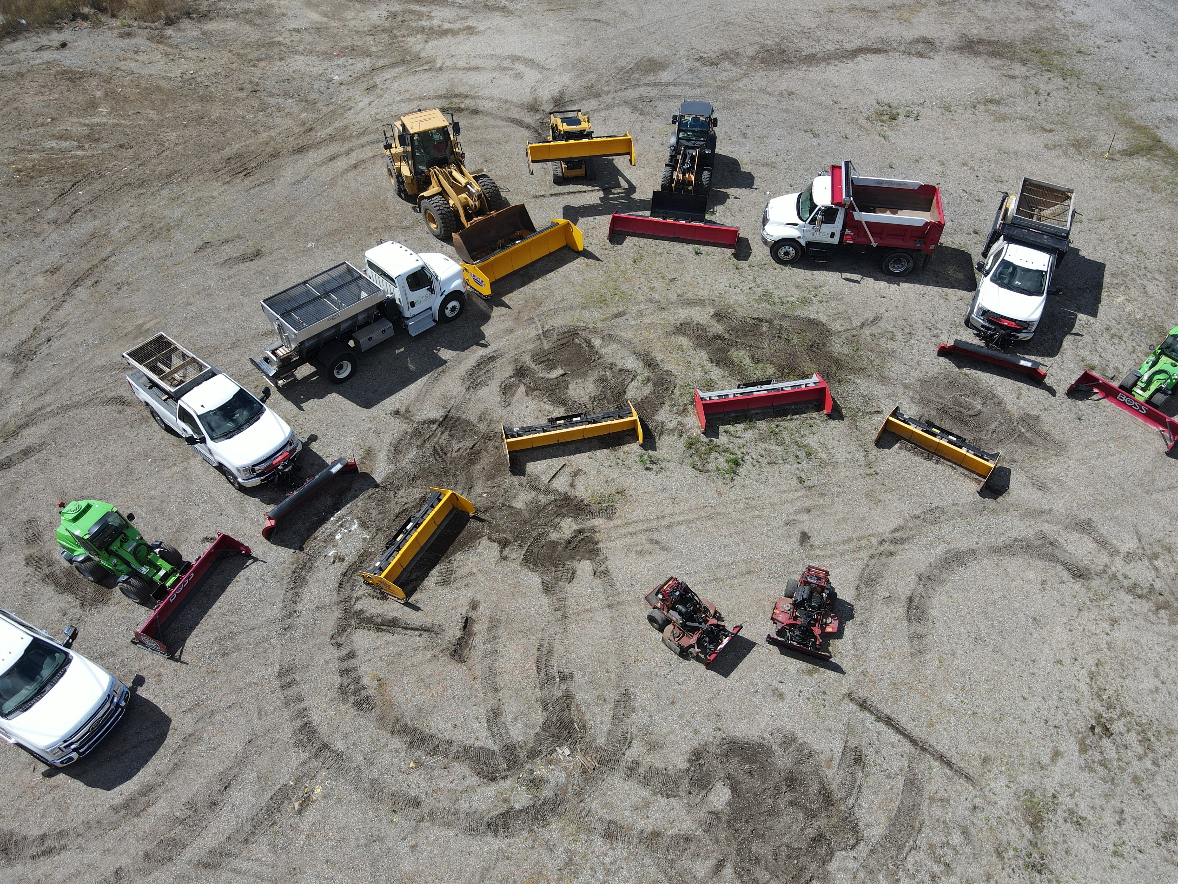 Heavy commercial snow plow equipment for Oakland County industrial sites