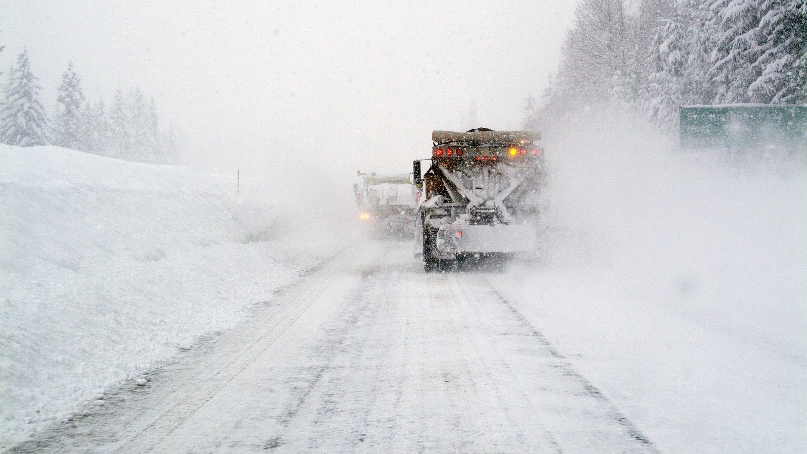 Cleared commercial walkway after snow removal in Southfield, MI